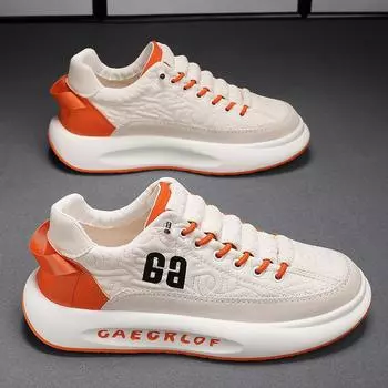 Мужская обувь летняя универсальная повседневная обувь с одной педалью Forrest Gump мужская спортивная беговая платформа белая модная обувь для увеличения роста папы 39