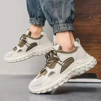 Мужская обувь летняя универсальная повседневная увеличивающая рост белая спортивная трендовая беговая обувь 39