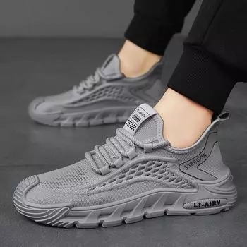 Мужская обувь лето 2024 новые мужские спортивные легкие сетчатые кроссовки дышащие повседневные тонкие модные кроссовки 39