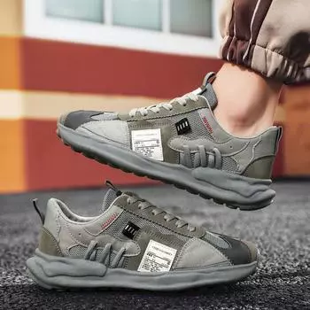 Мужская обувь Лето дышащая 2025 Новая сетевая спортивная обувь для отдыха и бега Дизайн Niche Travel Daddy Вся модная обувь 39 белый