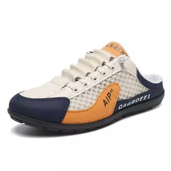 Мужская обувь лето новая большой размер удобные мужские полуботинки мода корейская версия дышащие популярные повседневные туфли 39