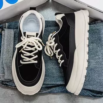 Мужская обувь Live, новые туфли на толстой подошве для папы, обувь для осени и зимы 2024 года, универсальная обувь для работы, отдыха и спорта 39