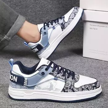 Мужская обувь, мода, большие размеры, мужские кроссовки, повседневная обувь для сёрфинга 39 синий/белый