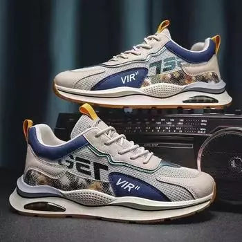 Мужская обувь мода дышащая сетчатая повседневная обувь студенческая беговая обувь на шнуровке удобная спортивная обувь кроссовки Zapatillas De Hombre 39