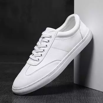 Мужская обувь, мода, натуральная кожа, дышащие мужские мокасины, новейшая мужская повседневная обувь для вождения, мягкая обувь на шнуровке, мужские белые кроссовки 41