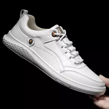 Мужская обувь мода натуральная кожа лоферы дышащие шнурки удобные повседневные туфли уличные мужские кроссовки обувь Zapatos hombre 6