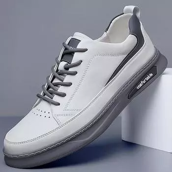 мужская обувь Модная лаконичная повседневная кожаная обувь для мужчин весна-осень дышащие туфли-лодочки на шнуровке мужская обувь на платформе 6.5