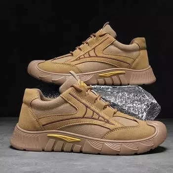 Мужская обувь, модная обувь 2024 года, новая повседневная обувь с защитой от ударов и столкновений, мужская обувь для походов Baotou с низким верхом 39 серый