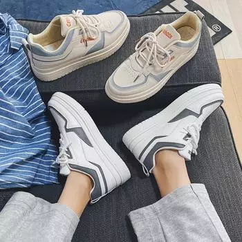 Мужская обувь Модная повседневная мужская белая обувь весной и летом Спортивная обувь для доски 39 белый