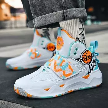 Мужская обувь, модные цветные баскетбольные кроссовки, детская новая сетчатая дышащая модная женская обувь для соревнований Combat 36 чёрный