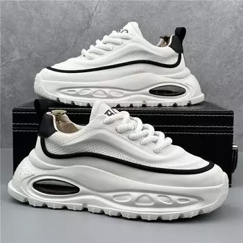 Мужская обувь, модные кроссовки на платформе, трендовая обувь для скейтбординга для мужчин, новые повседневные спортивные кроссовки для бега, теннисные туфли Zapatillas Hombr 38 чёрный