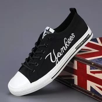 Мужская обувь Модные мужские парусиновые туфли Повседневная обувь из ткани Old Beijing Осенняя обувь для досок 38