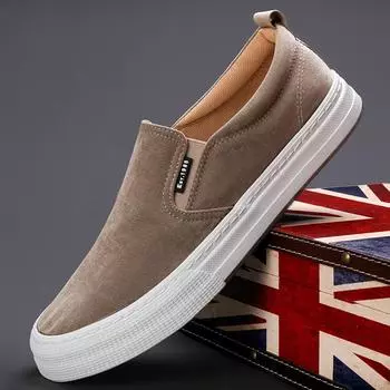 Мужская обувь Модные мужские парусиновые туфли Удобные низкие туфли с одной педалью для сноуборда 38