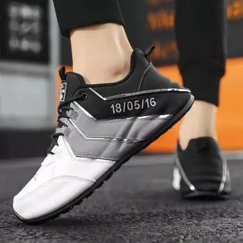 Мужская обувь Модные простые мягкие кожаные туфли Daddy Shoes Модные трендовые повседневные туфли Удобные мужские кроссовки 39