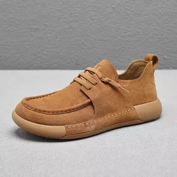 Мужская обувь, модные роскошные повседневные кроссовки 2024 года, удобные спортивные туфли на плоской подошве, мужская обувь, универсальные кожаные повседневные туфли-оксфорды для активного отдыха 38 коричневый