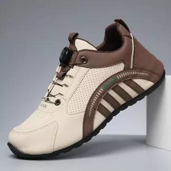 Мужская обувь Модные вращающиеся кнопки Высококачественные кроссовки для бега Универсальные спортивные дышащие туфли для пап 39