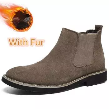 Мужская обувь, модные замшевые ботинки челси, мужские весенне-осенние ботинки без застежек, винтажная мужская обувь для мотоциклистов, брендовая обувь ручной работы 38