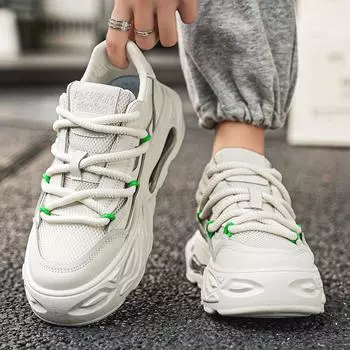 Мужская обувь модный бренд продвинутый смысл летняя мужская обувь повседневная обувь молодежная прямая трансляция универсальная толстая подошва увеличивающая рост папина обувь 39 зелёный