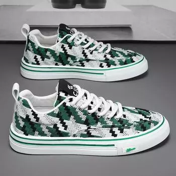 Мужская обувь, мужская парусиновая обувь, уличная летняя дышащая мужская обувь для доски, мужская модная дышащая повседневная обувь, дорожная обувь 40 хаки