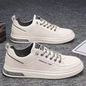 Мужская обувь, мужская повседневная кожаная обувь, универсальная спортивная обувь, мужские кроссовки 39 бежевый