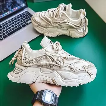 Мужская обувь Мужская повседневная обувь Мужские кроссовки с сеткой Классическая мужская обувь для отдыха Модные удобные туфли на плоской подошве с носками на толстой замшевой подошве 39