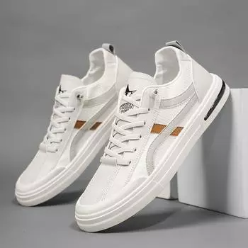 Мужская обувь Мужская роскошная обувь Мужская повседневная обувь Мужская обувь Модная искусственная кожа Four Seasons Обувь для скейтбординга для мужчин Дышащая сетчатая обувь Мужская 44 серый