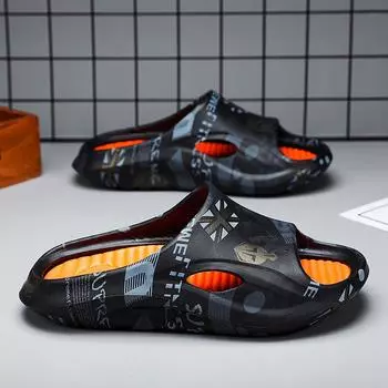 Мужская обувь. Мужские тапочки. Пляжная обувь. Туфли на платформе. Мягкие и удобные нескользящие сандалии. Модные новинки для дома и улицы. 36