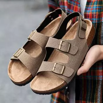 Мужская обувь на открытом воздухе Роскошные мужские сандалии с дышащей толстой подошвой унисекс, мягкие нескользящие женские сандалии из ЭВА, лето 2024, пляжная обувь 41-42