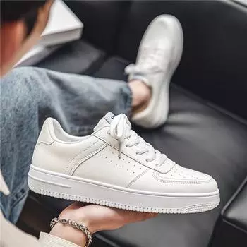 Мужская обувь на плоской подошве Кроссовки Повседневная легкая спортивная обувь Модная удобная обувь на шнуровке с платформой Беговая обувь для бега Zapatos 39 чёрный