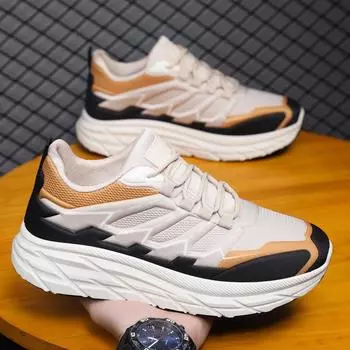 Мужская обувь на толстой подошве. Модные, модные и удобные. Элегантные мужские спортивные кроссовки. Легкая повседневная обувь. 39