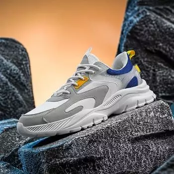 Мужская обувь на все сезоны, новая, легкая, дышащая, нескользящая, повседневная обувь, универсальная, модная, спортивная, сетчатая, для папы, модная обувь, кроссовки 39