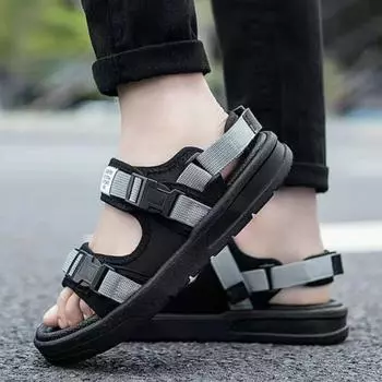 Мужская обувь, нескользящая и водонепроницаемая, тренд 2024 года, мужские сандалии для улицы, новое поступление, удобный открытый носок из ПВХ, модный цвет 39 39