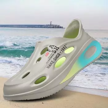 Мужская обувь Нескользящая высококачественная обувь с отверстиями Мужские сандалии Дешевая распродажа Корейский стиль Уличная обувь 2024 года Новые стили Купить тренд 38