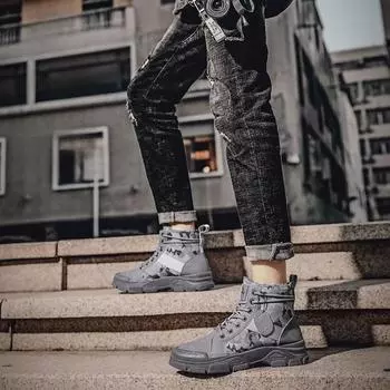 Мужская обувь Нескользящие повседневные мужские зимние ботинки на шнуровке Распродажа Мода В Акция Классические предложения Y2k Размер 45 Низкая цена Высокое качество 41