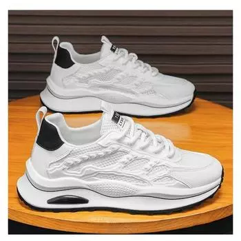 Мужская обувь Net, летняя мягкая подошва, дышащая обувь с маленькими белыми туфлями, мужская повседневная спортивная обувь, тренд 39