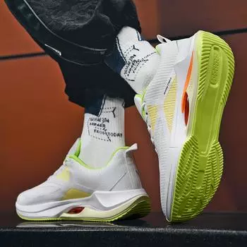 Мужская обувь, новая дышащая повседневная универсальная пара, спортивная обувь на воздушной подушке, летающая тканая модная обувь, повседневная сетчатая обувь для бега 38