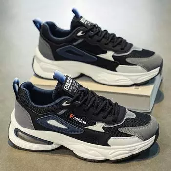 Мужская обувь, новая дышащая сетчатая молодежная спортивная обувь, корейская версия, модная повседневная обувь для папы, модная обувь 39