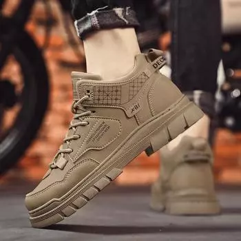 Мужская обувь новая инструментальная обувь мужская спортивная и для отдыха на открытом воздухе альпинизм износостойкая рабочая страховая обувь платформа ботинки Martin мужские 39