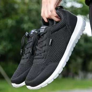 Мужская обувь Новая повседневная обувь для движения На шнуровке Мужские кроссовки Сетчатая обувь для ходьбы для мужчин 39