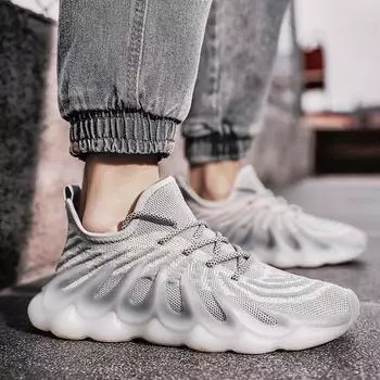 Мужская обувь новая тенденция осьминог мужская повседневная мода легкая спортивная обувь зарубежная торговля летающая вязаная беговая мужская обувь 39