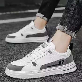 Мужская обувь, новинка, повседневная, кожаная, для отдыха на платформе, спортивная обувь для отдыха, удобная, трендовая, универсальная, обувь для крикета 39