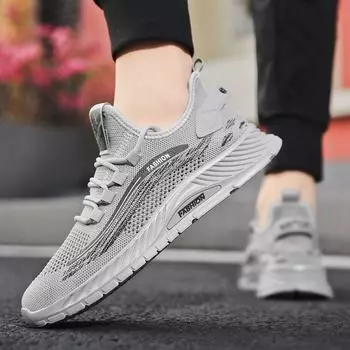 Мужская обувь, новые кроссовки из дышащей сетки, мужские кроссовки с мягкой подошвой, легкие спортивные туфли, мужская повседневная модная обувь 39