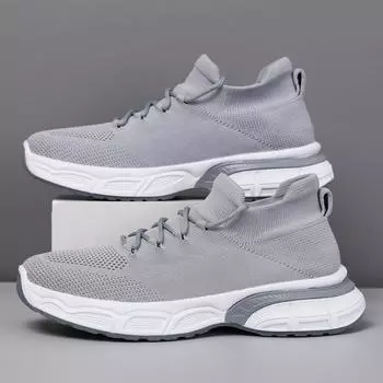 Мужская обувь, новые летающие тканые дышащие модные туфли, мужская студенческая обувь, мужские модные повседневные кроссовки 39