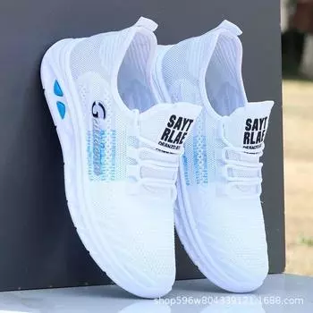 Мужская обувь, новые летние кроссовки из дышащей сетки, легкие кроссовки для бега, спортивная обувь с мягкой подошвой, нескользящая и дезодорирующая, для отдыха и путешествий 38