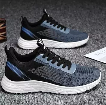 Мужская обувь Новые летние кроссовки Легкая дышащая сетчатая спортивная обувь Модная универсальная обувь Мужская повседневная обувь 39 чёрный