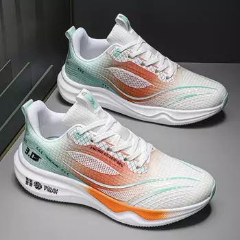 Мужская обувь, новые летние сетчатые ультралегкие кроссовки для бега, спортивная обувь, дышащая и амортизирующая мягкая подошва. 40