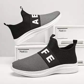 Мужская обувь Новые модные дышащие кроссовки на шнуровке с мягкой подошвой повседневные модные кроссовки 40 серый