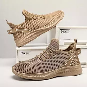 Мужская обувь Новые модные дышащие кроссовки на шнуровке с мягкой подошвой повседневные модные кроссовки 39 коричневый