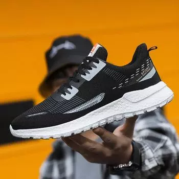 Мужская обувь, новые модные стильные кроссовки, сетчатые повседневные летающие тканые удобные мужские кроссовки 39