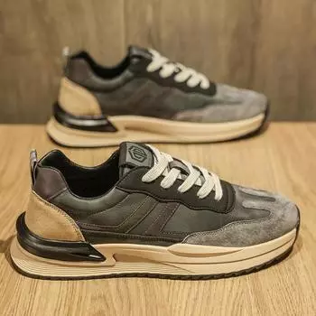 Мужская обувь, новые модные туфли, мужские кожаные туфли, зимние, дышащие, маленькие, белые, весенние и осенние, универсальные, для отдыха и спорта 2024 года, обувь Forrest Gump board 39